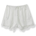 Summer Women's Casual Solid Satin Shorts Loose Fit Stylish Lace Trim Mid Rise Drawstring Shorts Lace Trim Lounge Bottoms