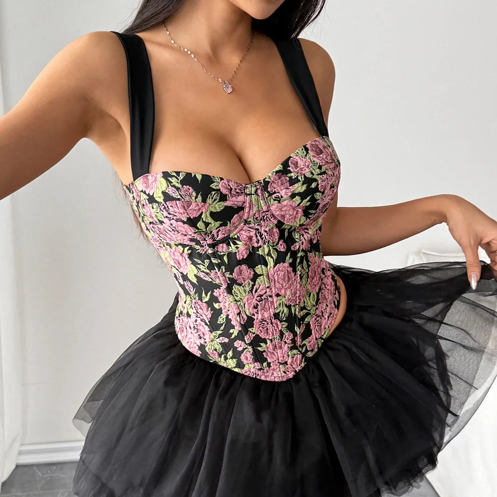 Phantasy Women's Leopard Strap Vest Sexy Backless Floral Print Camisole Fashion Lace up Corset Top 2026 Summer Female Clothing