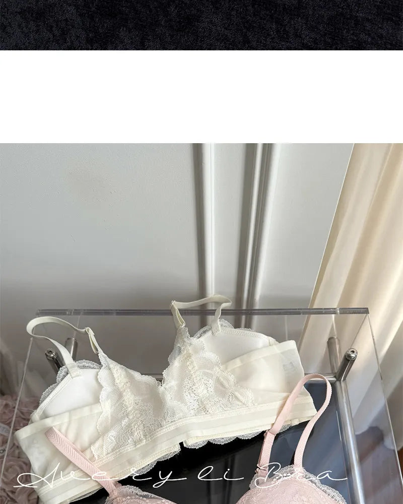 Summer Nouvelle Tendance! Soutien-Gorge Push Up à Fermeture Avant - Bretelles Dentelle Dos, Bralette Légère pour Petite Poitrine