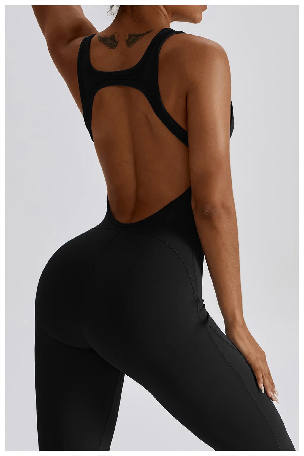 Women Fitness Bodysuit Backless One Piece Yoga Set Jumpsuit Sports Gym Workout Clothes Tights Active Wear Slim Playsuit Female