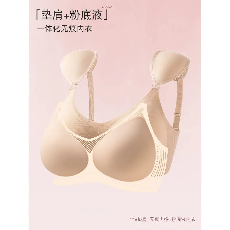 Push Up Bra for Small Bust – Seamless Wirefree Bralette with Cross Back, Soft Support Lift & Anti-Sagging Comfort Invisible Wear