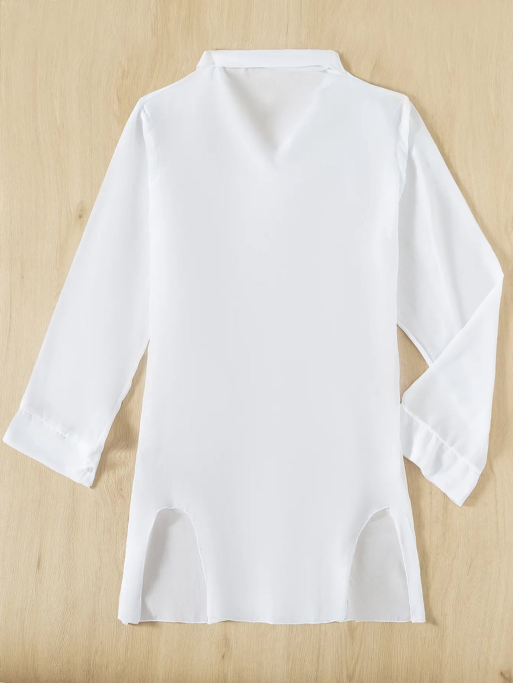 Plain Open Front Kimono Beach Cover Up Women Long Sleeve Tunic Dress 2026 Swimsuit Swimwear Bathing Suit