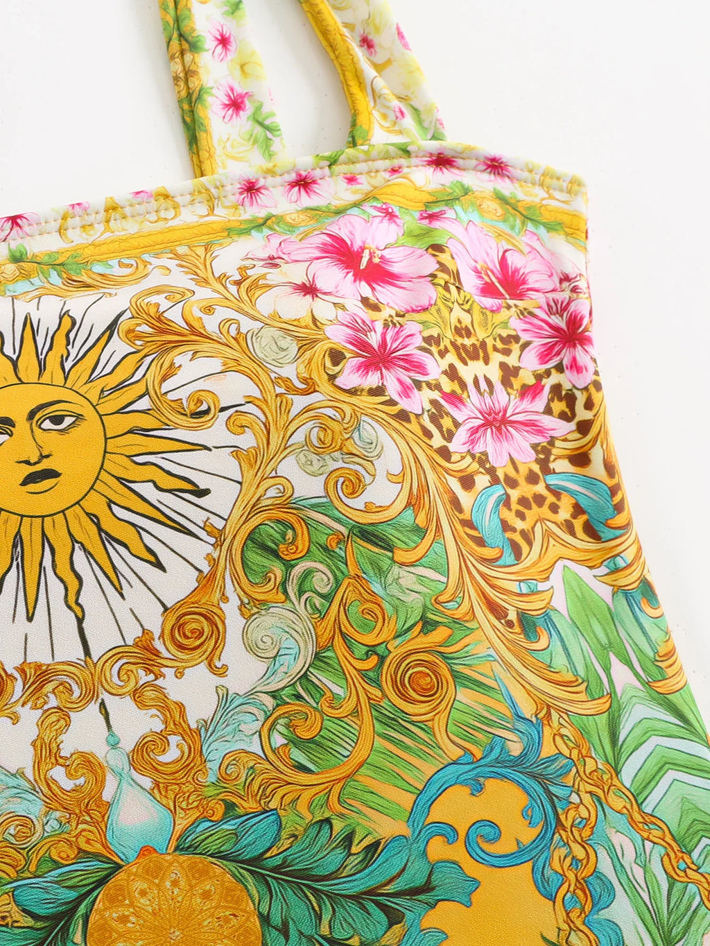 2026 Printed Strappy Swimsuit One Piece & Beach Dress Sexy Swimwear Women Bathing Swimming Swim Suit Female Padded Beachwear
