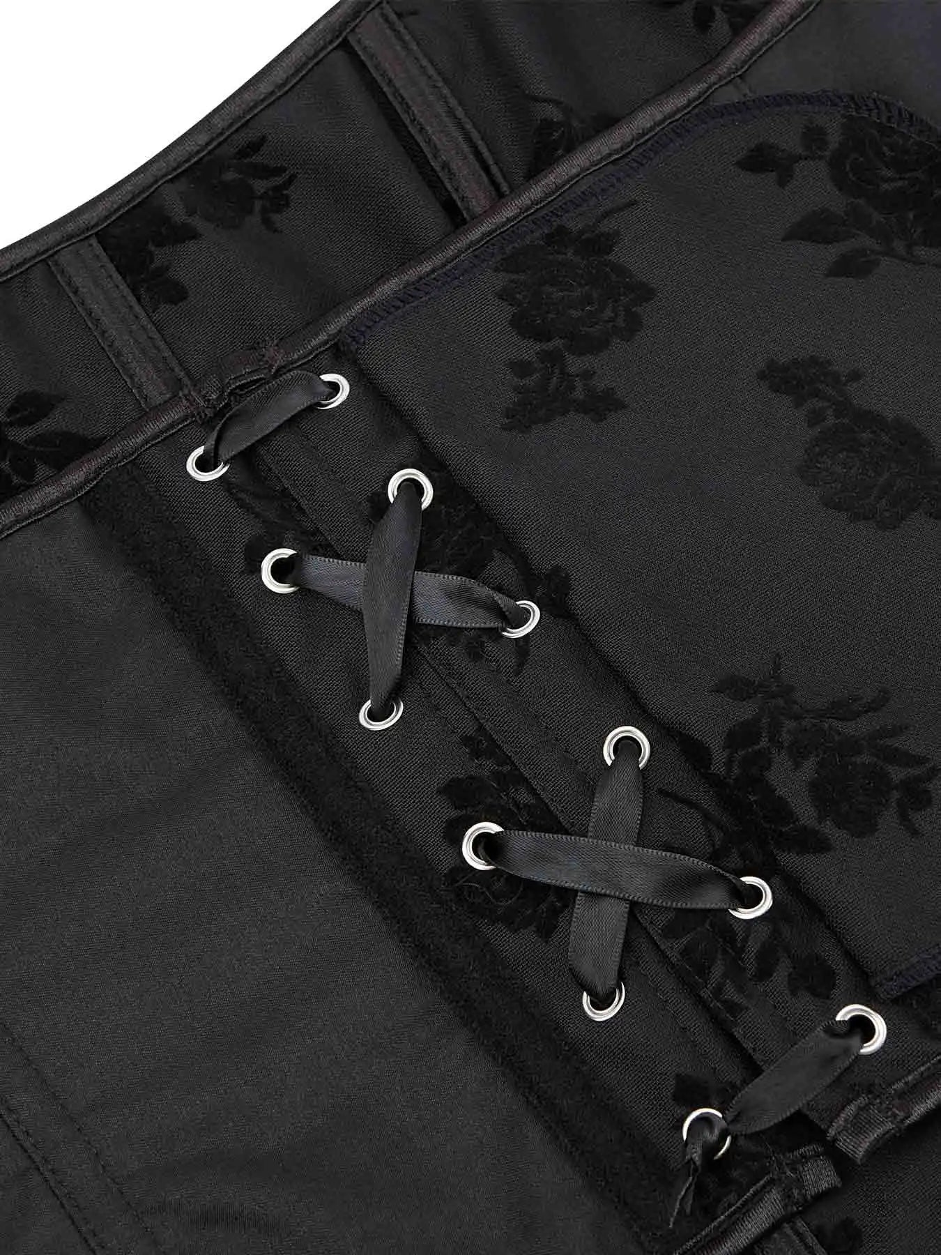 New black tube top hanging neck adjustable corset chest support gathered abdomen waist elastic palace corset.