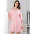 Summer Short Sleeve Night Dress Women Home Clothes Sleepwear Soft and Comfortable Nightdress Nightgown Loungewear Pyjama Femme