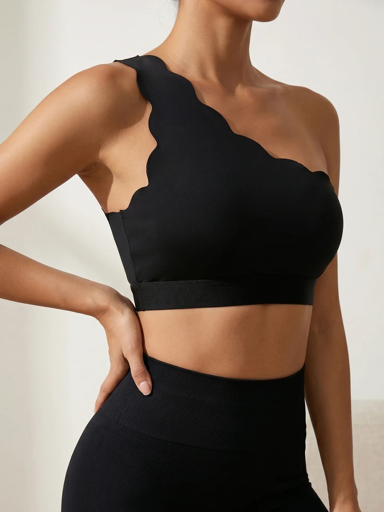 Summer Solid Color One Shoulder Strap Women Bra Thin Cup Wireless Push Up Bralette Comfort No Lining Daily Wear