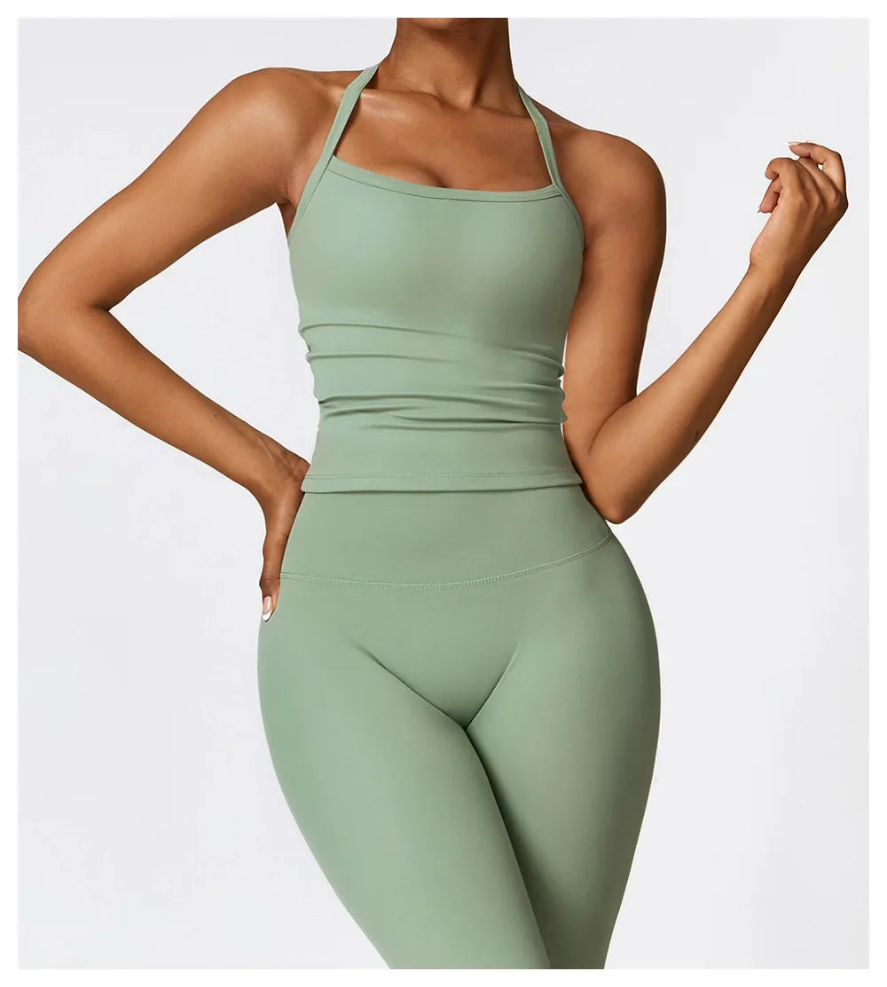 Strappy Sports Bra For Women Gym Workout Tops Sexy Yoga Bra Gather Fitness Push Up Training Running Female Sport Vest