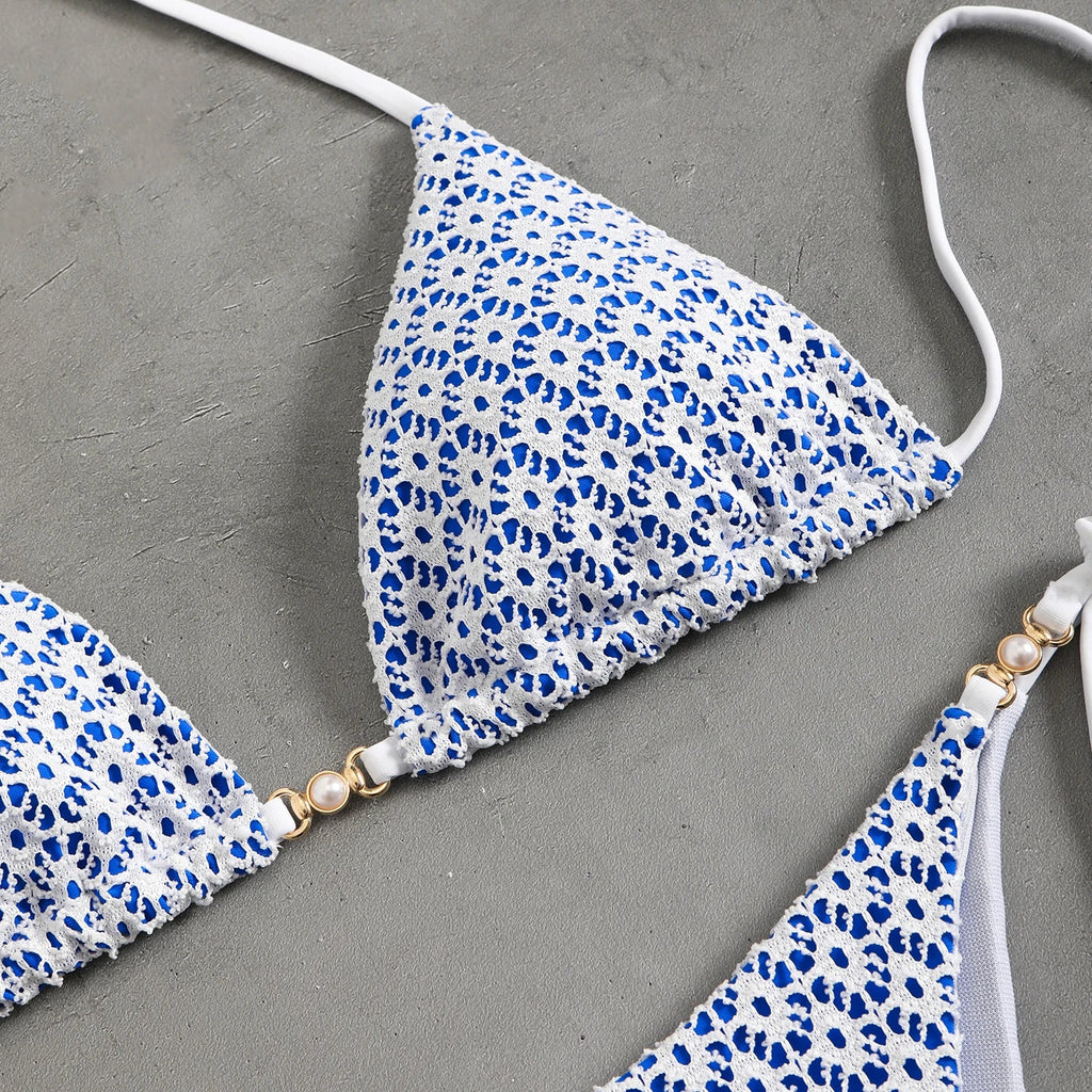 2026 Halter String Bikinis Sexy Triangle Swimsuit Women Plaid Swimwear Female Bathers Bathing Swimming Swim Suit Beachwear