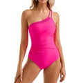S - XXL Sexy One Shoulder High Cut Leg One Piece Swimsuit Women Swimwear Female Striped Monokini Bather Bathing Suit Swim K7096
