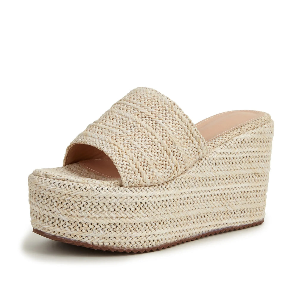 Wedge Sandals for Women Espadrilles Platform Sandals Summer High Heels Slides Outdoor Beach Slippers Slip on Dress Mules Shoes