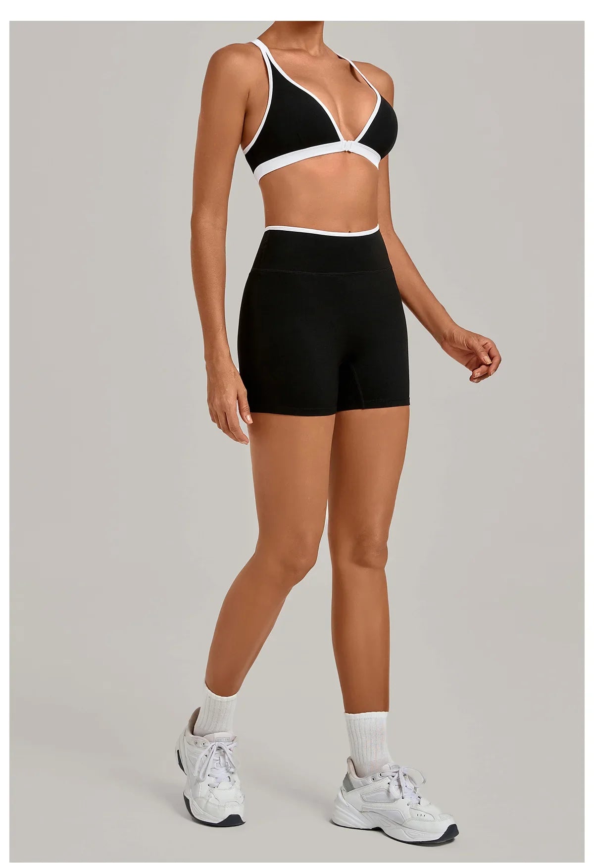 Summer Yoga Set 2Pcs Women's Tracksuit Back Cross Sports Bra Sportswear High Waist Butt-Lifting Fitness Pants Workout Top Suit