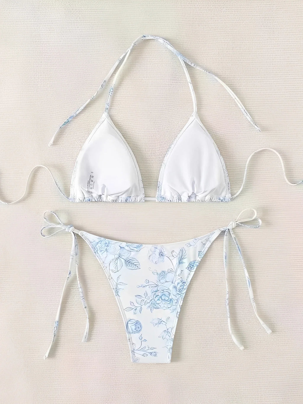 2026 Halter Triangle Bikinis Printed Swimsuit Women Sexy String Swimwear Female Bathers Swimming Bathing Swimming Swim Suit