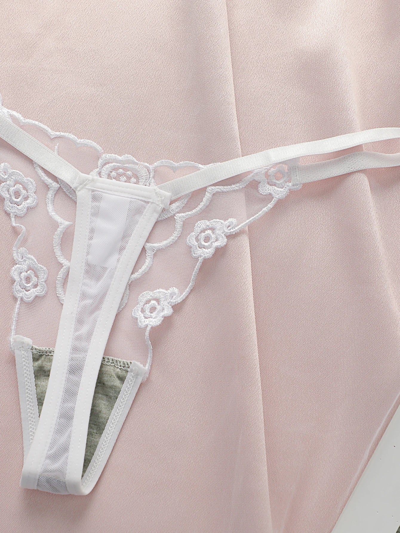 6pcs Ladies' New Lace Sexy Black And White Embroidered Flower Print Sexy Set Thong Underwear C2648