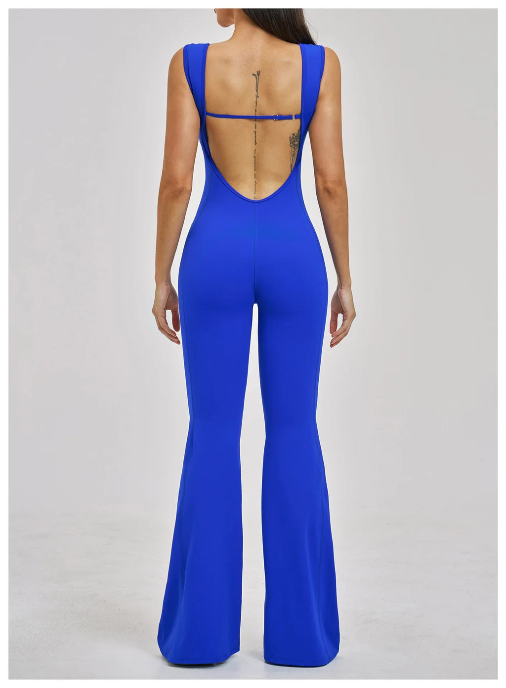 Slimming Yoga Jumpsuits Women Hollow Out Ruffles Backless Sportswear Fitness Back Hip-Lifting Leggings One-Piece Gym Bodysuits