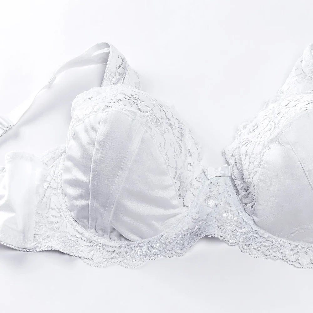 Plus Size E F G H I Cup Womens Bra Lace Brassiere Support Underwire Mesh Thin Large Adjusted-straps BH