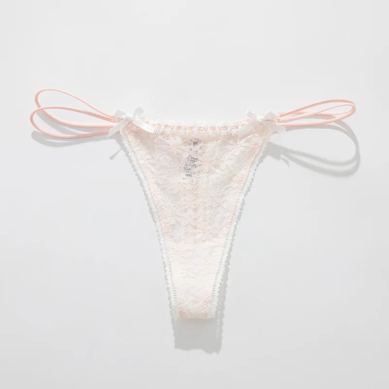 Lace Girls G String Sexy Panties Women Underwear Briefs Hollow Out Thong High Quality Transparent Underpants Lingerie Intimates