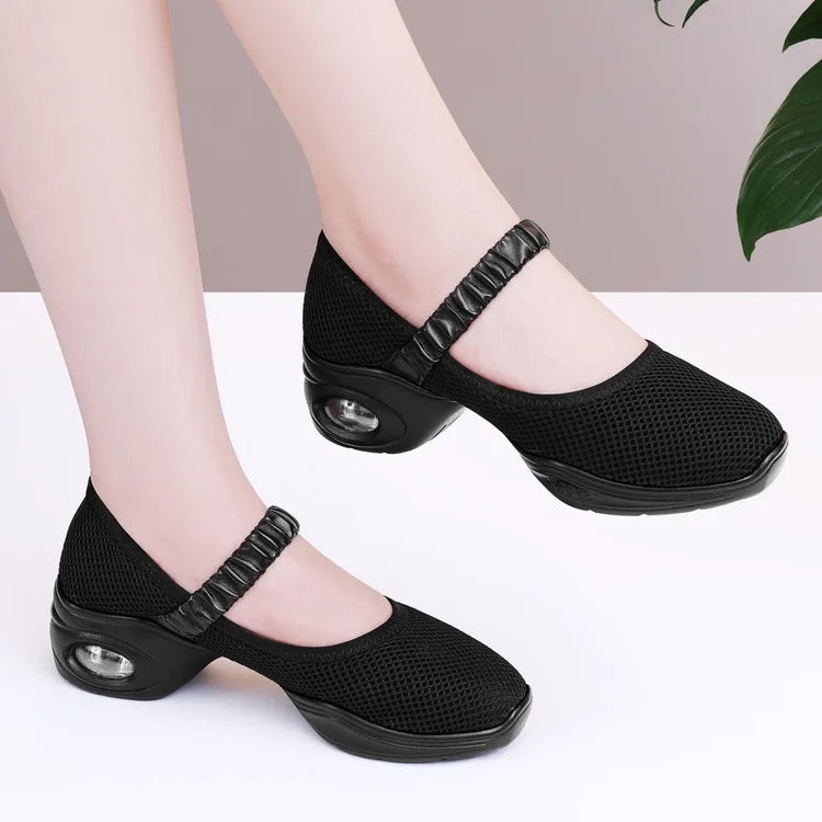 Women Satin Ballet Shoes Breathable Lightweight Ribbon Lace Up Non Slip Square Toe for Office Summer Daily All Season Wear