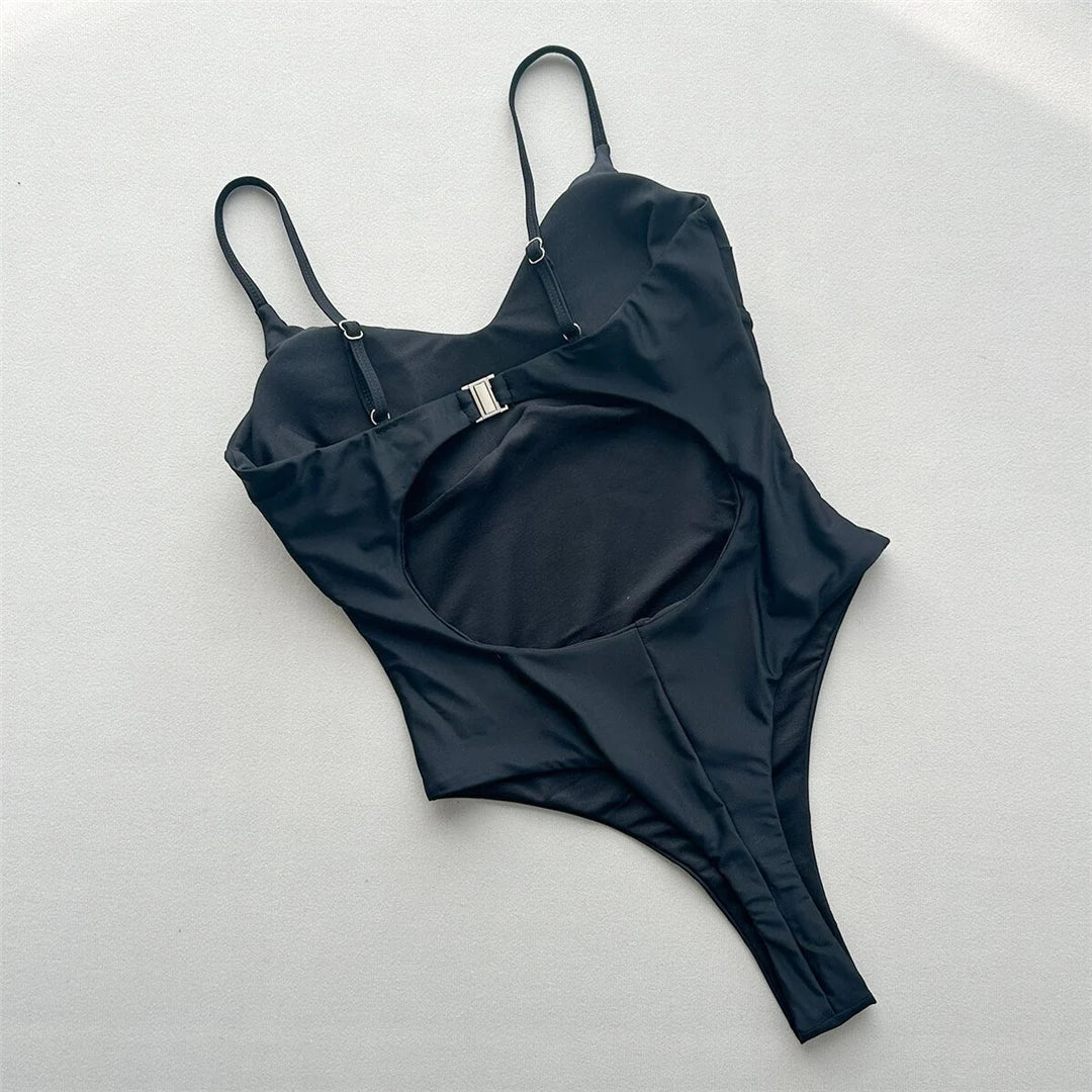 Sexy Extreme String Mini Micro Thong Women Swimwear One Piece Swimsuit Female Underwired Backless Bather Bathing Suit Swim V7516
