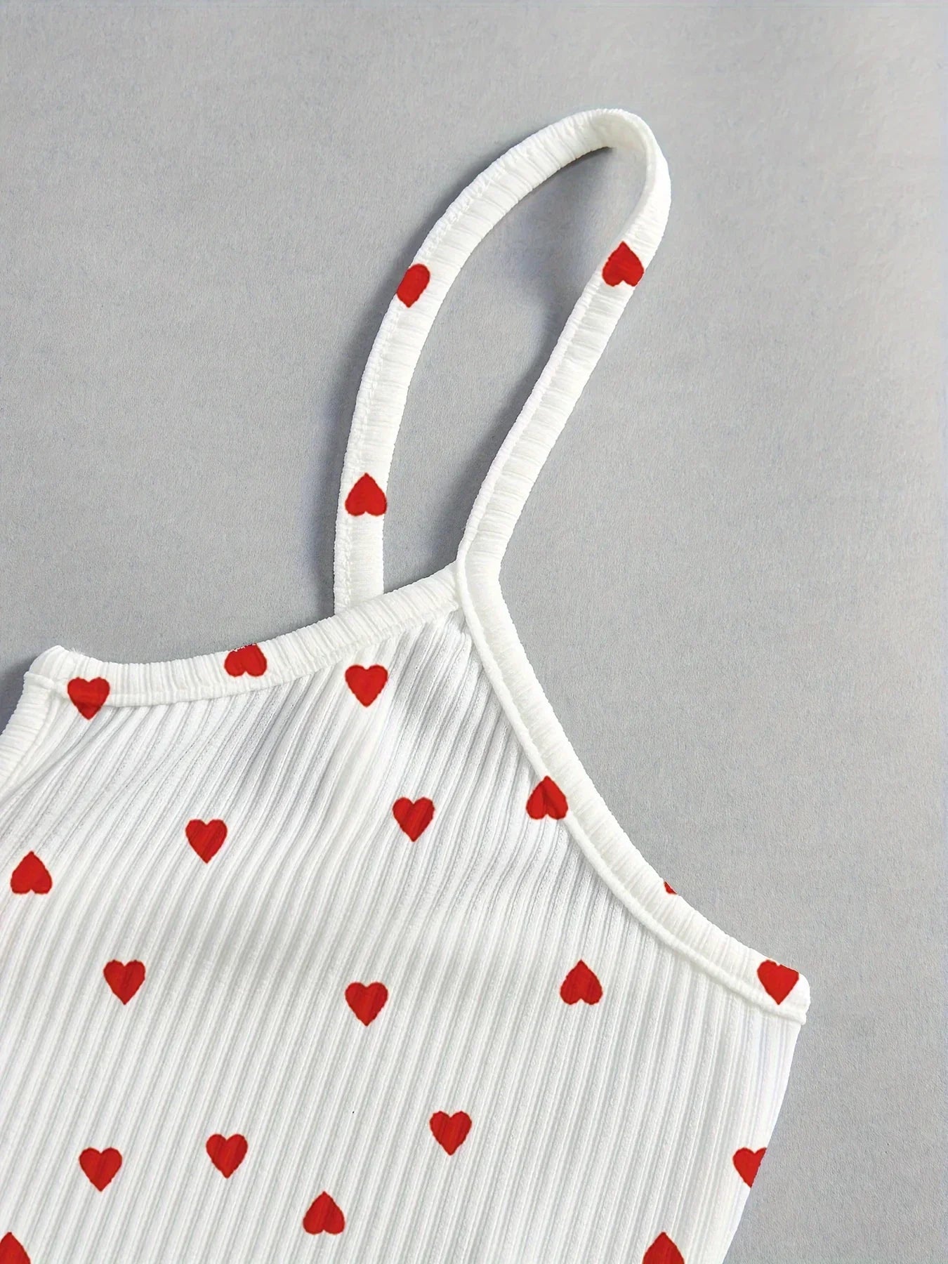 Valentine's Day Love Print Bow Dipped Crop Tops and Shorts Set Women Sexy Pajamas Sets Summer Casual Loungewear Home Clothes