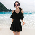 New Swimsuit for Women Soaking in Hot Springs, Concealing Flesh and Slimming, Conservative One-piece Skirt, Flat Angle Swimsuit