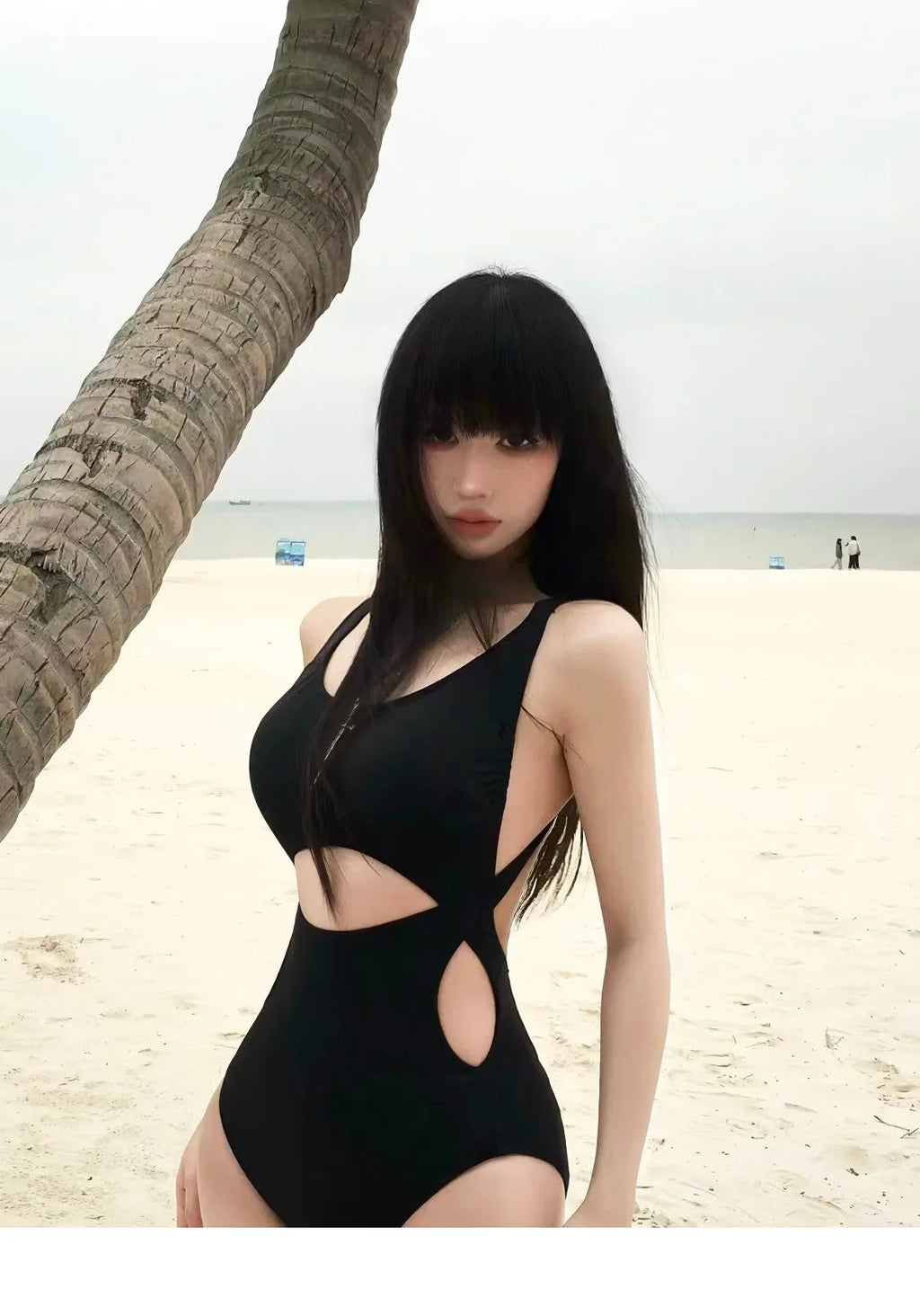 New Vacation Design with Hollowed Out Triangular Jumpsuit To Cover The Belly and Make You Look Slimmer, Hot Spring Swimsuit