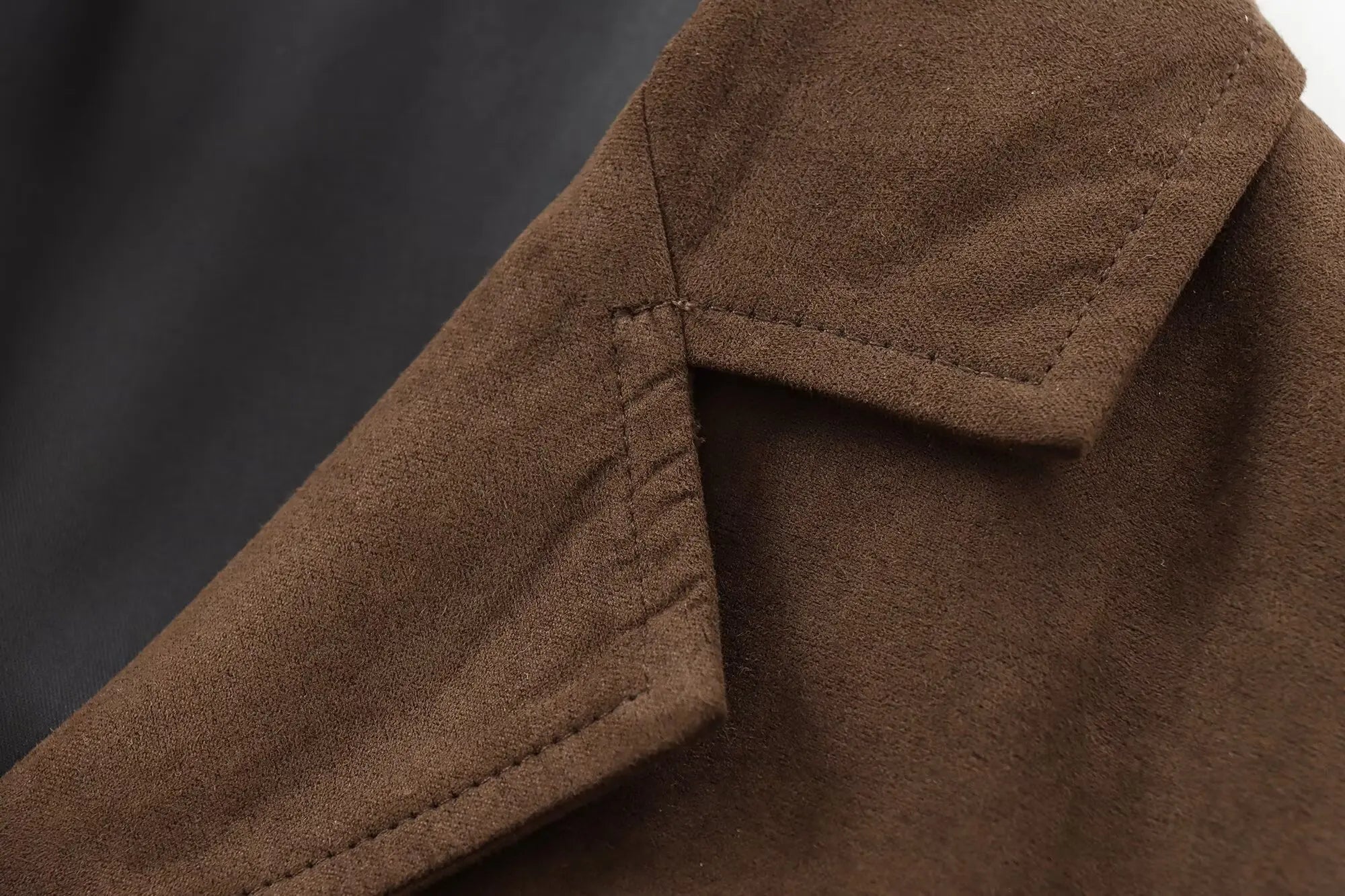 Foridol Buttons Brown Suede Jacket Autumn for Women Pockets Casual Turn Down Collar Short Jacket Femme Veste Chic New Coat