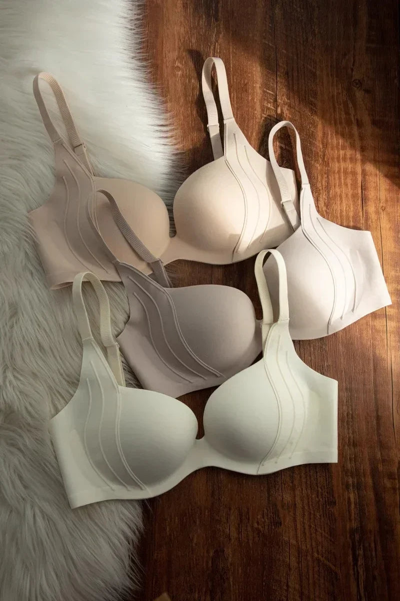 MOYISU Anti-Sag Full Coverage Bra Small Bust | Wireless Push Up Lift | Seamless Bralette for Summer Cooling Comfort CA Underwear