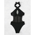 S - XL Underwired Cut Out Halter Women Swimwear One Piece Swimsuit Female Monokini High Cut Bather Bathing Suit Swim Lady V4418