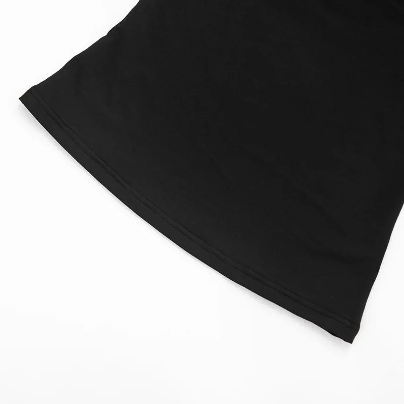 FDYOUI Woman Black Corset with Cover-ups 2-piece Sets Chic Sexy Hollow Out Evening Party Tops Female Blouses Shirts High Street