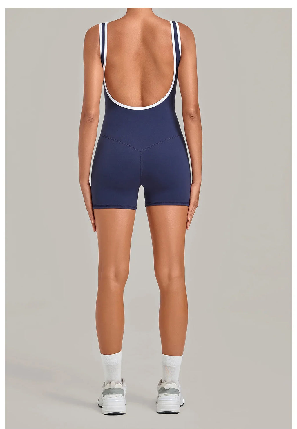 Color Blocking Brushed Yoga Jumpsuit Women Hollow Out Backless Tight Sport One Piece Suit Gym Running Exercise Fitness Bodysuits