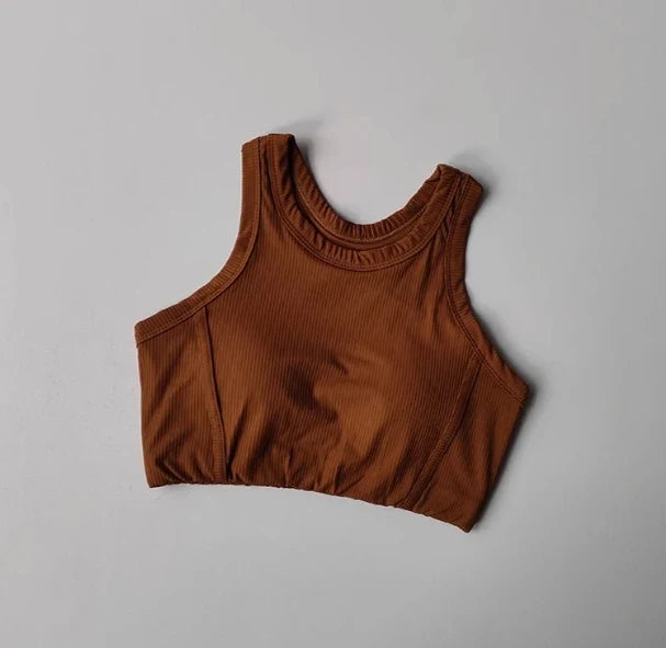 Women's sports bra vest yoga suit, shock resistant running, fitness training, quick drying one-piece vest