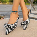 New  Pointed Toe Flat Women Sandals 2026 Fashion Elegant Bow Closed Toe Female Shoes