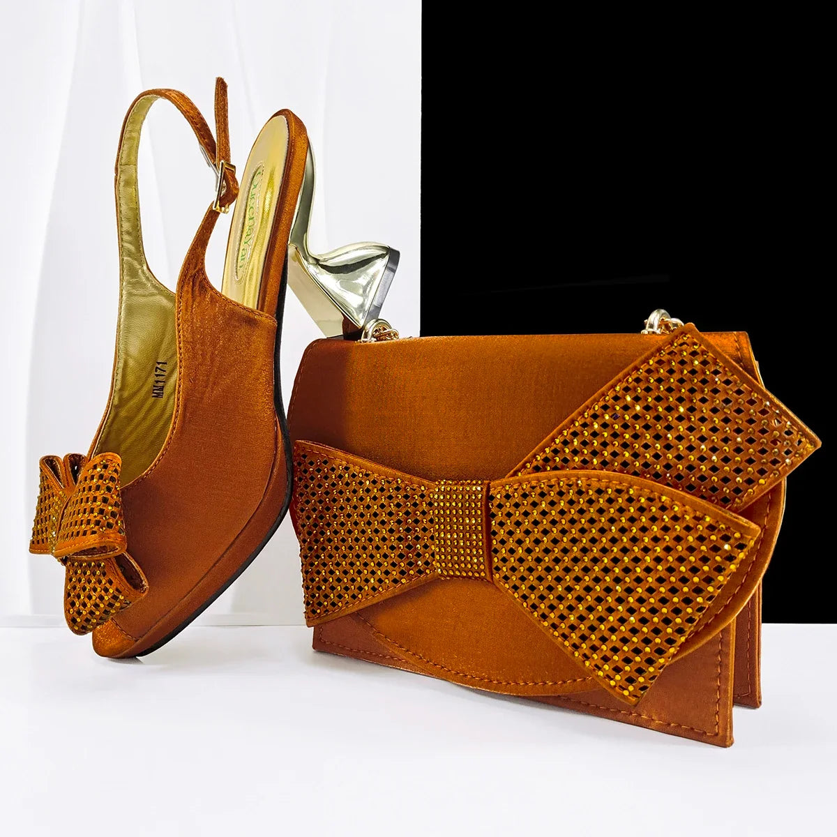 Doershow Lastest Italian Design Fashion Style Ladies Shoes with Matching Bag Set 2025 Nigerian Shoes and Bag Set HL1-1