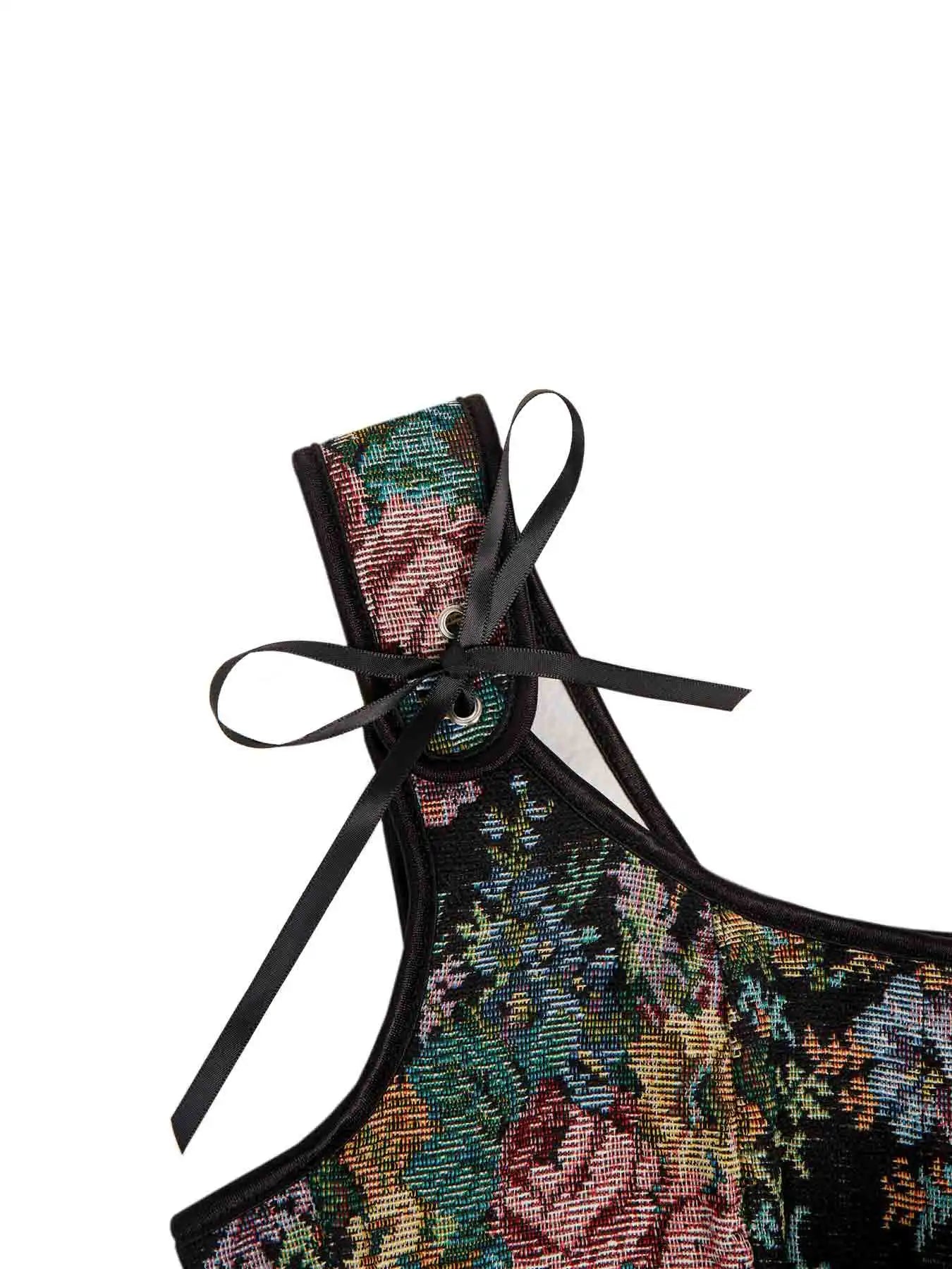 New European and American corset Christmas Jacquard Fishbone Corset gathered waist and abdomen palace body shaping coat.