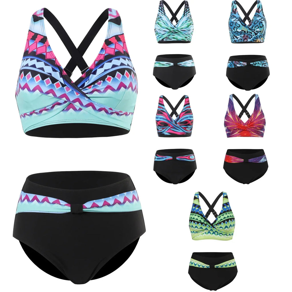 Fashion Swimsuit Set Women's Bikini Sets Sexy Summer Beach Holidays Two Piece Swimwear Swimming Clothing Beachwear
