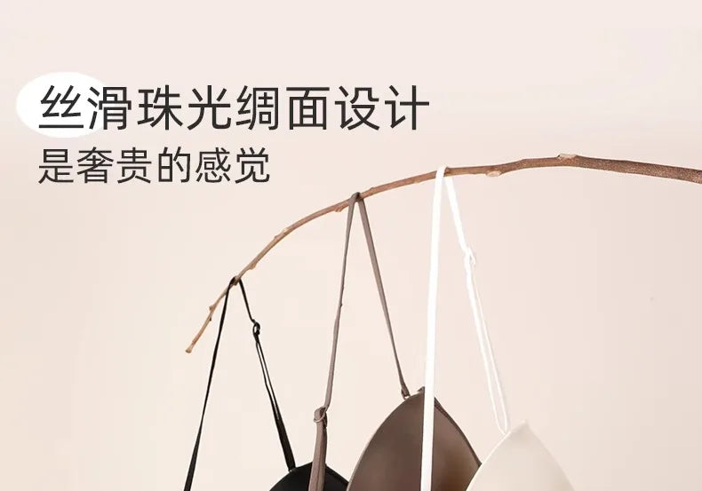Vintage Multiway Bra Halter Neck Non-Slip Adhesive Bra for Small Bust Satin Backless Strapless Summer Lingerie UK S-XL MOYISU AB