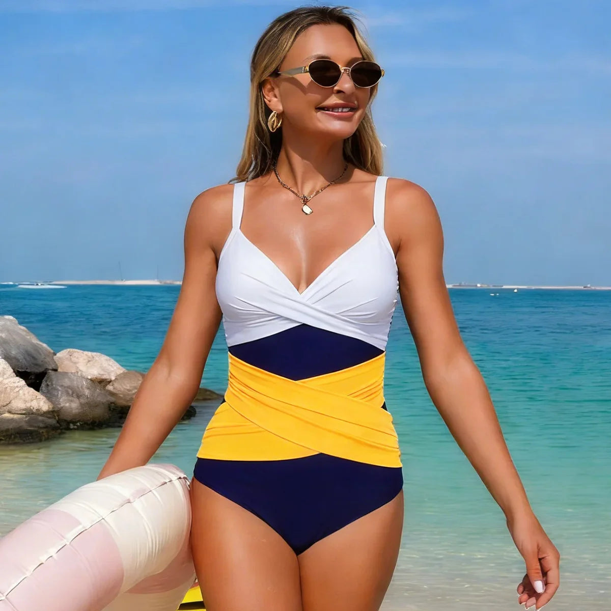 One Piece Swimsuit 2026 New Halter Push Up Swimwear Women Swimsuit Bathing Suit Beachwear Monokini Female Swimming Suits