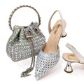 Doershow  African fashion Italian Shoes And Bag Sets For Evening Party With Stones wine Italian Handbags Match Bags! HAE1-4