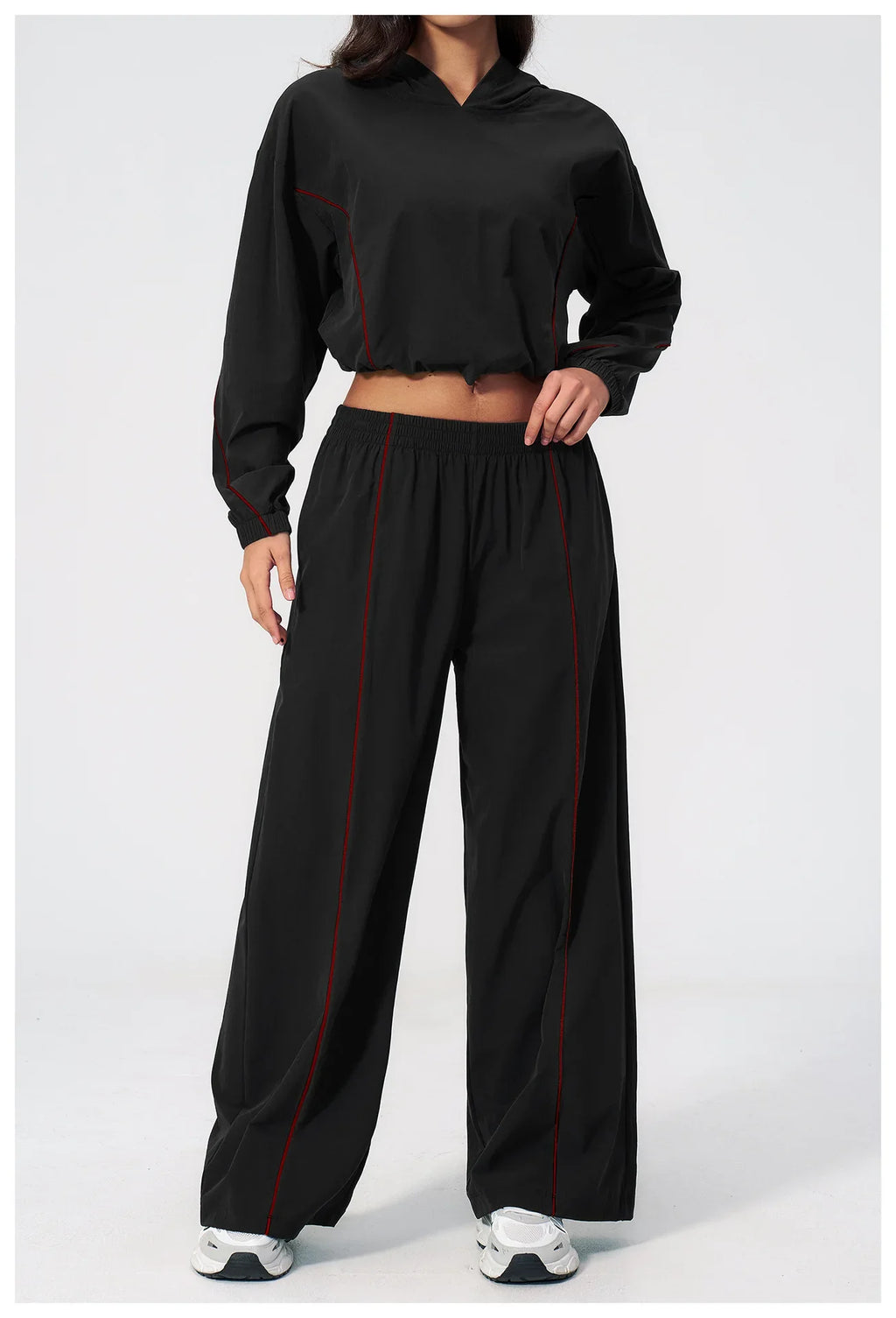 Outdoor Cool Sun Protection Yoga Sets Women UV Resistant Skin Quick Drying Long Sleeve Hoodies Pocket Pants Running Fitness Suit