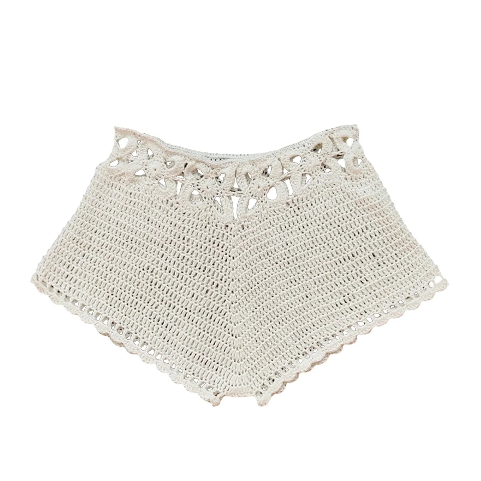 Women´s Beach Shorts Knit Crochet Cutout Bathing Suit Bottoms Drawstring Beach Board Shorts Summer Hot Shorts Streetwear