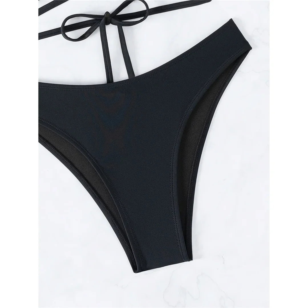 S - XL Cut Out Scrunch Butt Bikini Female Swimsuit Women Swimwear Two-pieces Bikini set Brazilian Bather Bathing Suit Swim K7300