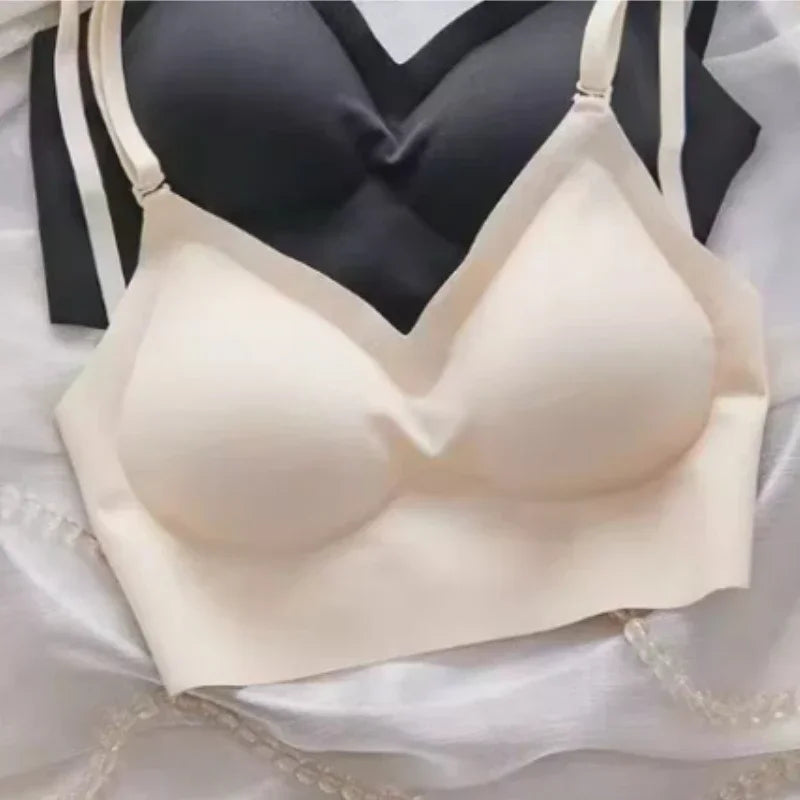 MOYISU Slim Back Bras Women with Small Breasts Gathered Up To Close The Breast with A Backless Bra Cover Without Underwire