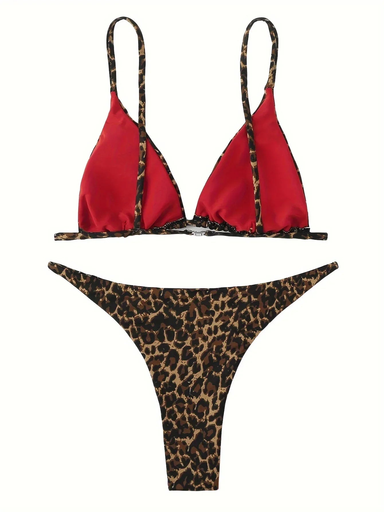 2024 Micro Leopard Bikini Women High Cut  Bandage Push Up Swimsuit Sexy Bathing Suit Padded Thong Swimwear,summer Beach Vacation