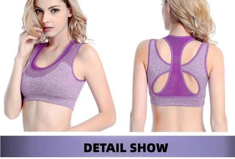 6 Colors Sports Bra Women Cross Hollow Back Gym Jogging Crop Top Female Tops Yoga Fitness Shockproof Vest Sport Bras for Women