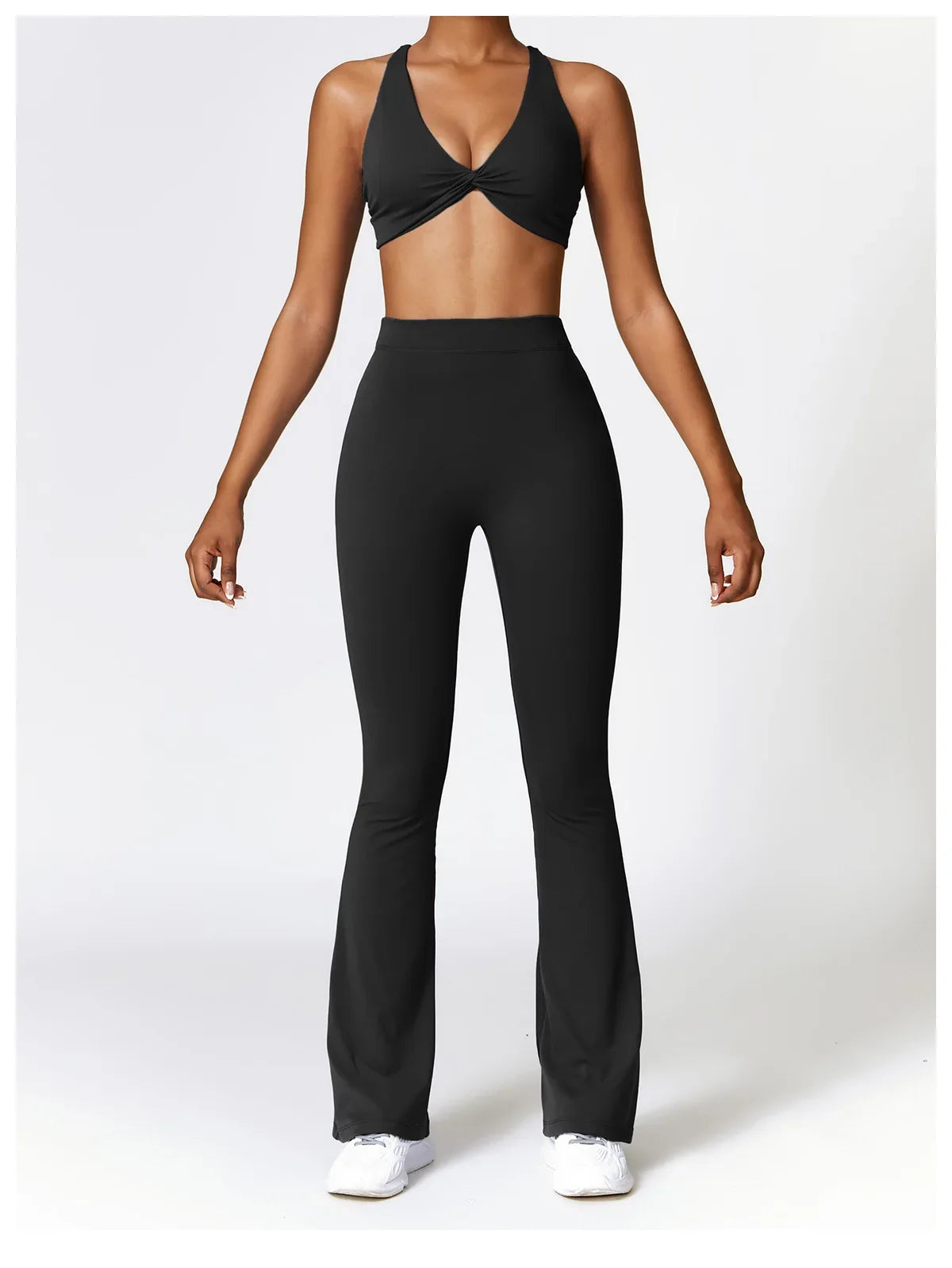 Sexy Sports Leggings Women V Back Scrunch Flares Leggings High Waist Yoga Flares Pants Push Up Gym Leggings Women Yoga Clothes