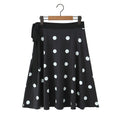 Spring Summer New Low-Waist Side-Tie Skirt For Women Sexy Large Polka Dot Print Midi Skirt Pure Desire Fashion Style Skirt 1KIJ