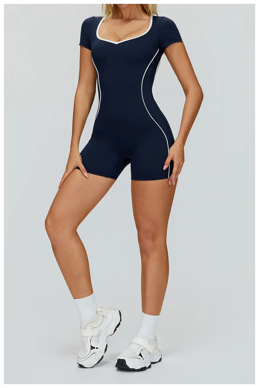 New Jumpsuit Yoga Shorts Backless Hollow Fitness Sportswear Workout Leggings One Piece Suits Sports Bodysuit Gym Women Clothes