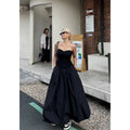 WOMENGAGA New Elastic Waist A-line Half Length Skirt For Women Summer Long Skirt American Girls High Waist Fashion Women A3UB