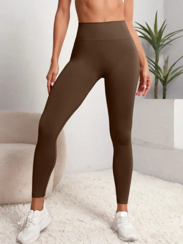 Women Gym Seamless Leggings Yoga Sports Pant Stretchy High Waist Fitness Sports Activewear Pants