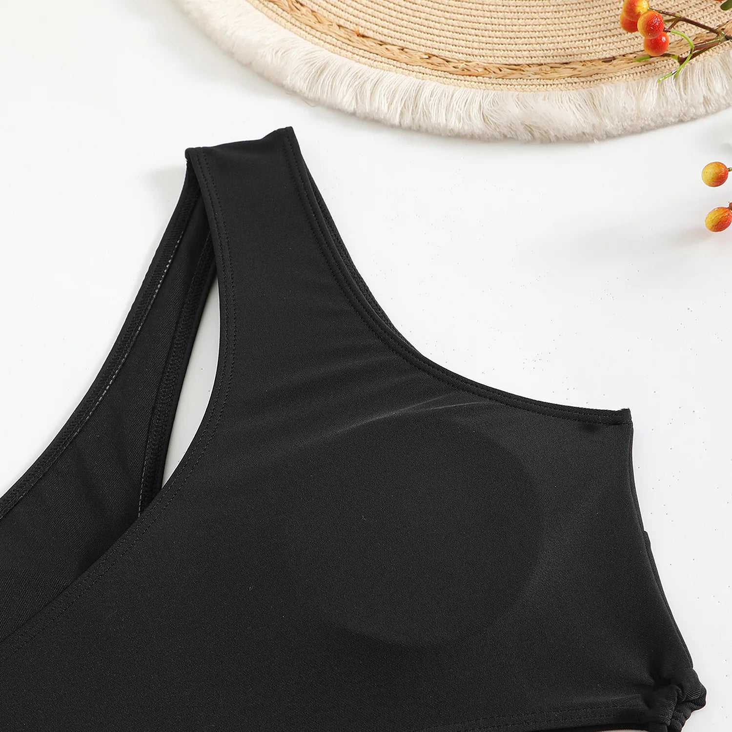 Cut Out Asymmetric One Shoulder One Piece Swimsuit Women Swimwear Female Monokini High Cut Bather Bathing Suit Swim Beachwear